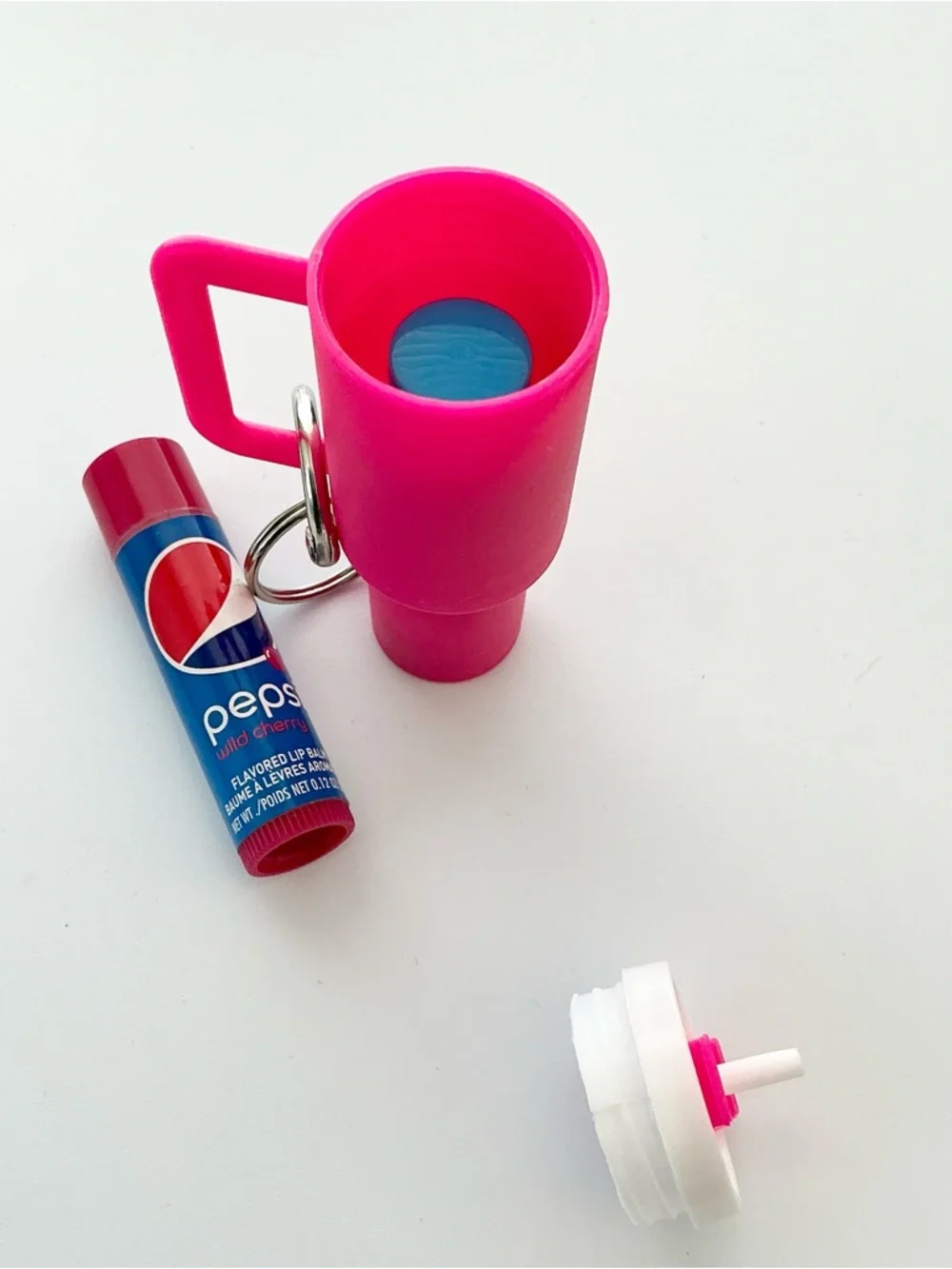 🆕 3D Tumbler Lip Balm Holder with Cherry Pepsi and White Out Mountain Dew Balms